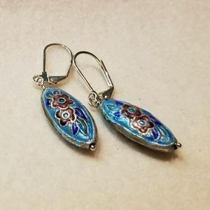 Artisan cloisonne earrings